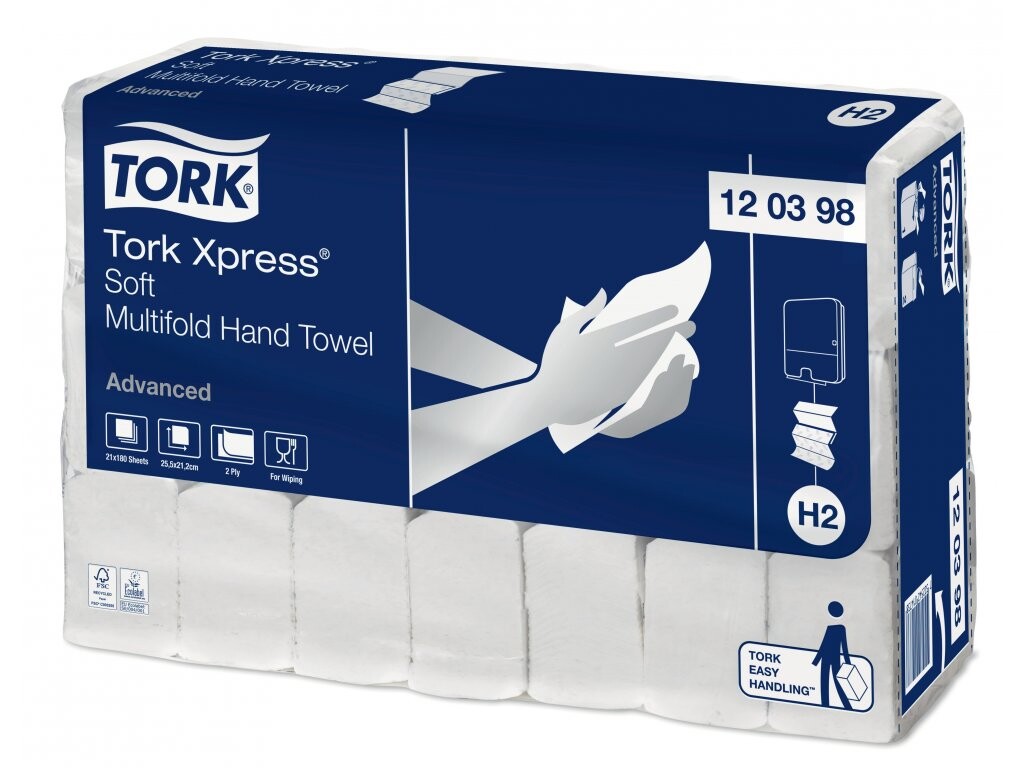 INTERFOLD TORK ADVANCED SOFT PAPÍROVÉ RUČNÍKY SKLÁDANÉ - BÍLÉ