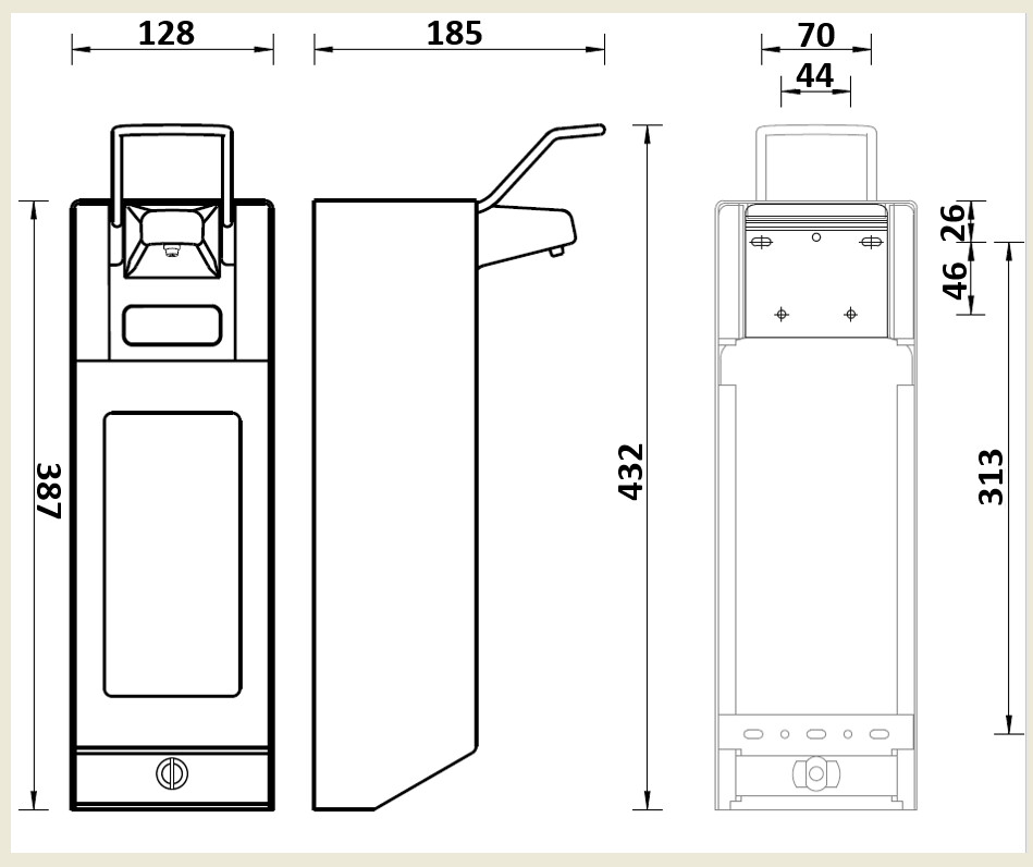 Hliníkový dávkovač mýdla 2500ml
