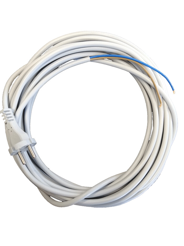 Přívodní kabel 2x1 10 m šedý