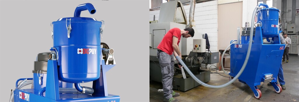 Vysavač na olej, špony a třísky, zabudované čerpadlo Dupuy OILVAC 450 HV