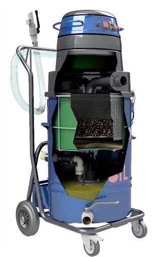 Vysavač na olej, špony a třísky, zabudované čerpadlo Dupuy OILVAC 100 P
