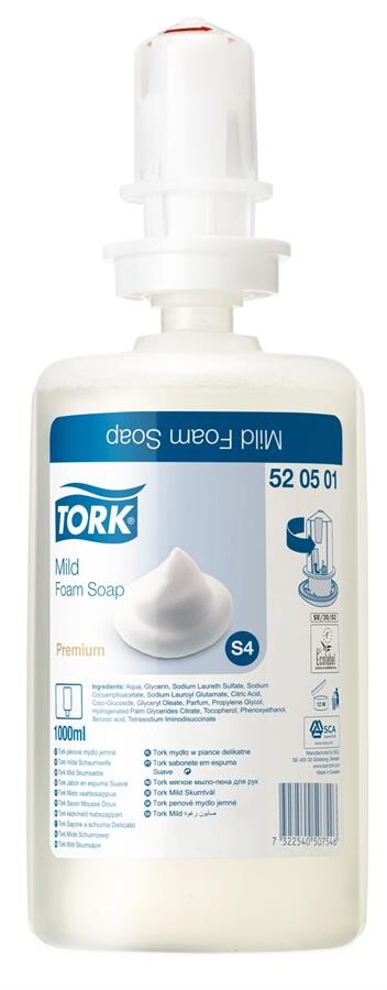 Pěnové mýdlo TORK PREMIUM MILD S4 1L