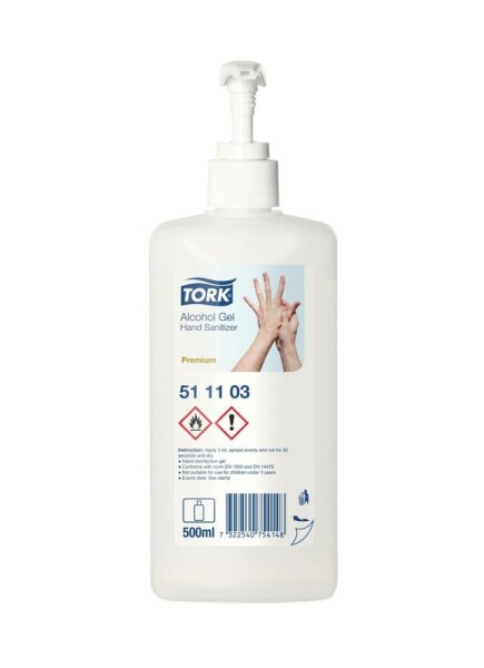 Gelový dezinfekční prostředek s pumpičkou Tork premium  alcohol  - 500ml