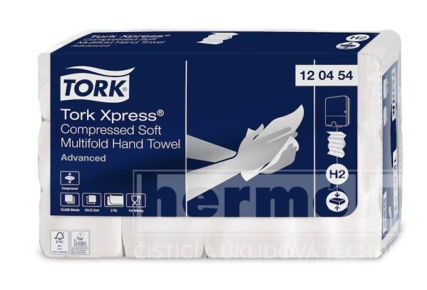 PAPÍROVÉ RUČNÍKY SKLÁDANÉ TORK XPRESS ADVANCED SOFT BÍLÁ H2 2400KS - 1KRT