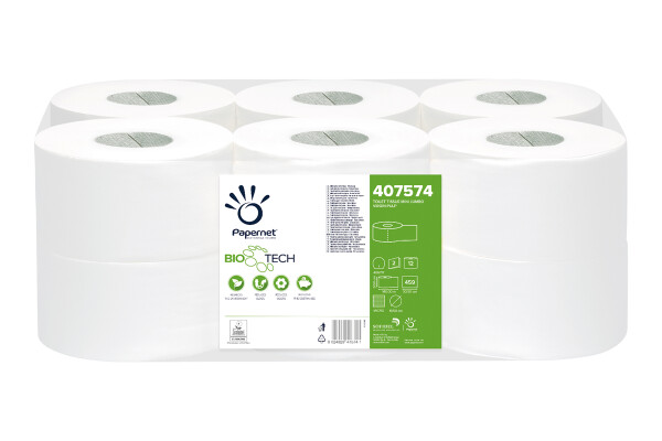 Toaletní papír BioTech Jumbo - 2vrstvý/140m
