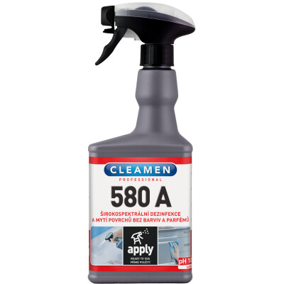 CLEAMEN 580 A - Dezinfekce  na plochy, povrchy, předměty a nástroje - K přímé aplikaci - 14x550ml