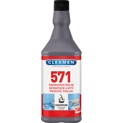 CLEAMEN 571 - Concentrate širokospektrální dezinfekce a mytí povrchů, podlah - 12x1l