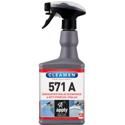 CLEAMEN 571 A - Širokospektrální dezinfekce a mytí povrchů, podlah - K přímé aplikaci - 14x550ml